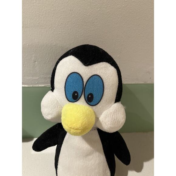 Penguin Toy Works Adorable Black and White Plush 9" Stuffed Animal Toy Doll - Picture 2 of 5